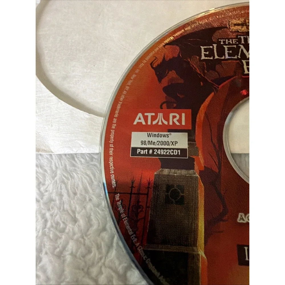 Dungeons & Dragons The Temple of Elemental Evil PC CD ROM 2003 Atari 2-Disc